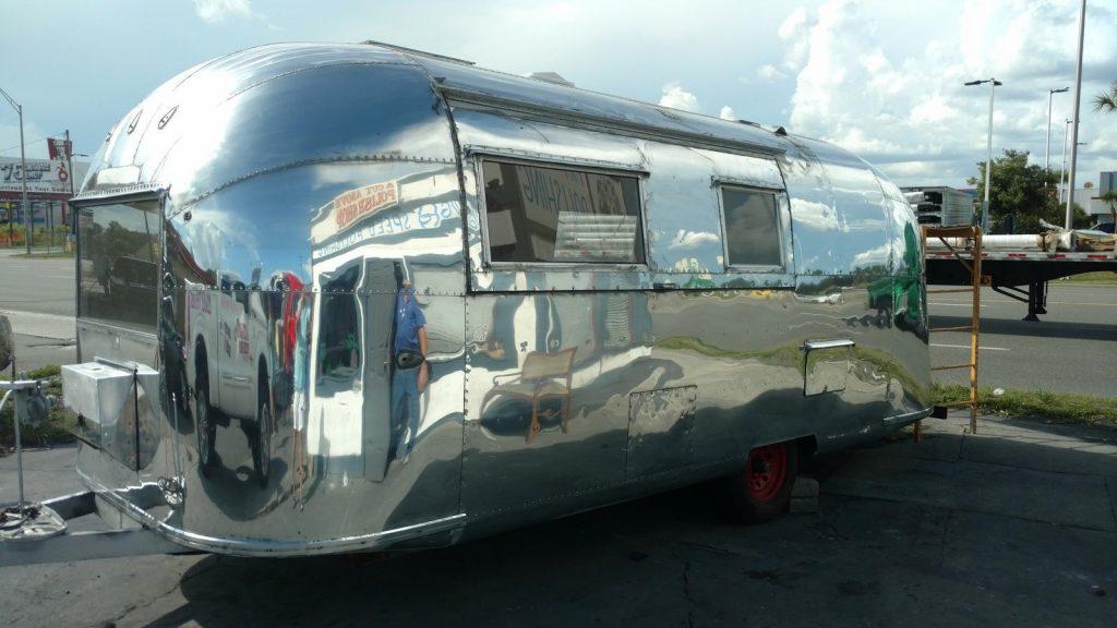 glossy 1963 Airstream SAFARI camper trailer