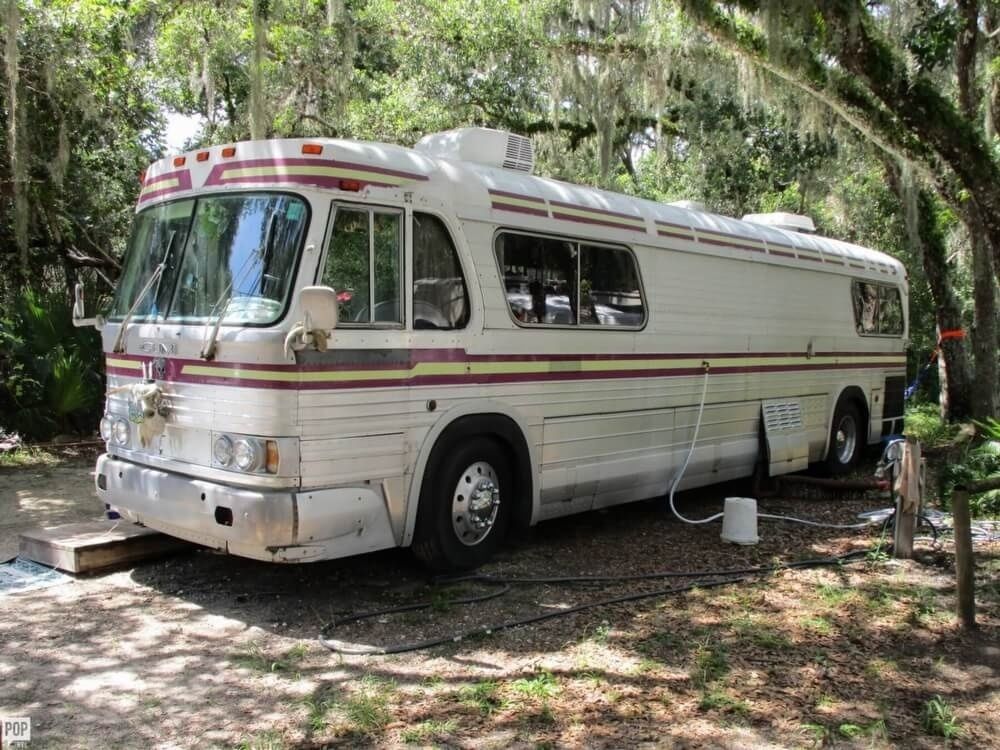 fully equipped 1965 GMC PD4106 camper bus