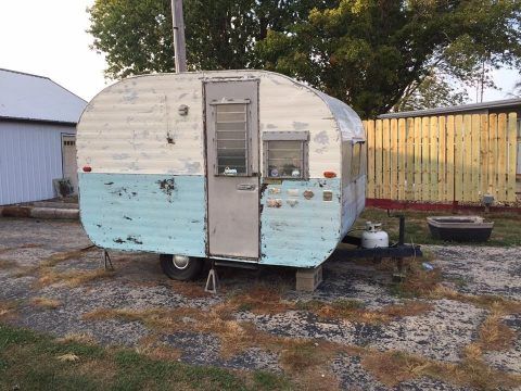 little water damage 1961 Garway camper trailer for sale