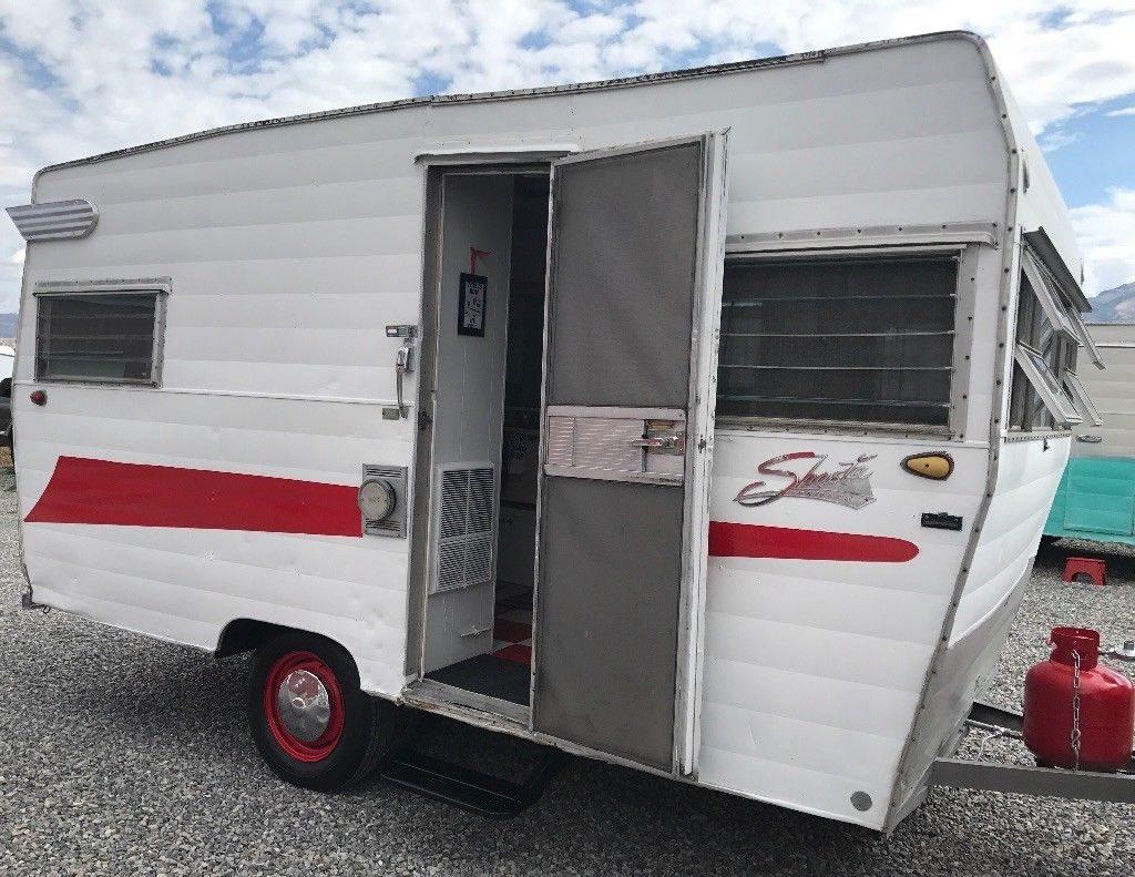 newly refinished 1964 Shasta camper trailer