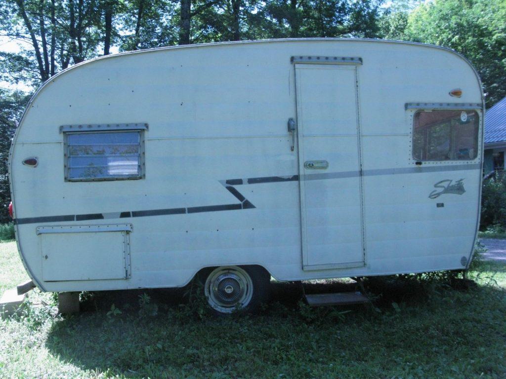 restored chassis 1961 Shasta camper trailer