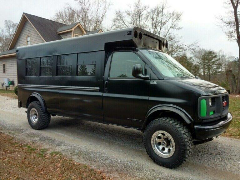 1997 GMC Savana Quigley 4×4 School Bus Offroad Camper Van 4WD Straight ...