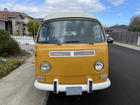 1972 Volkswagen Transporter Van Yellow Manual Westfalia Pop-Up Camper for sale