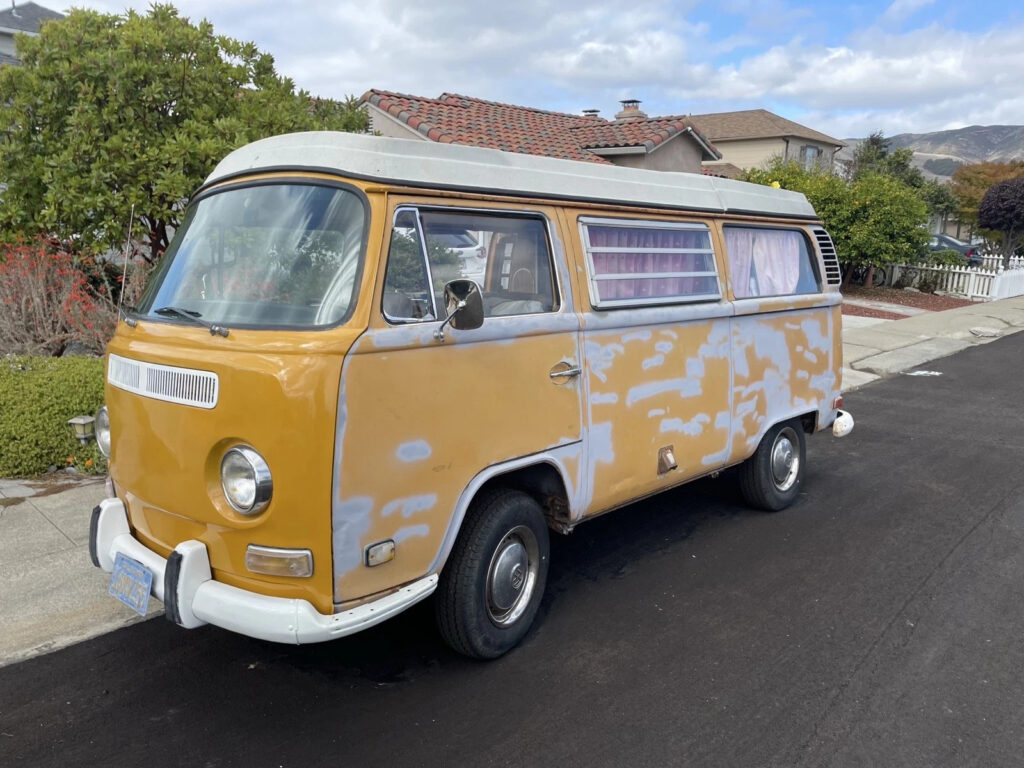 1972 Volkswagen Transporter Van Yellow Manual Westfalia Pop-Up Camper