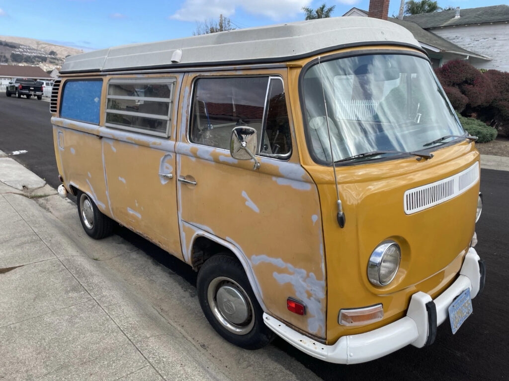 1972 Volkswagen Transporter Van Yellow Manual Westfalia Pop-Up Camper