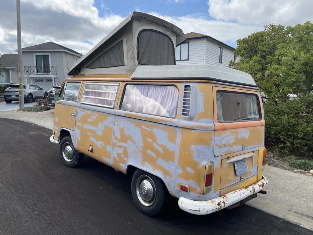 1972 Volkswagen Transporter Van Yellow Manual Westfalia Pop-Up Camper