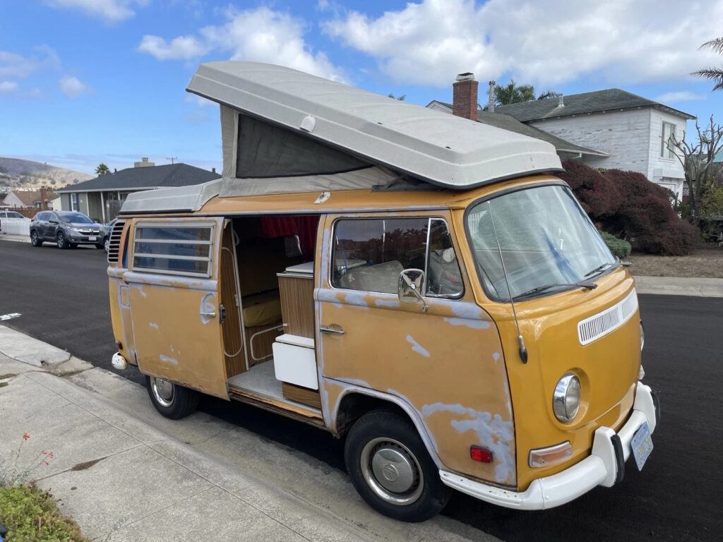 1972 Volkswagen Transporter Van Yellow Manual Westfalia Pop-Up Camper