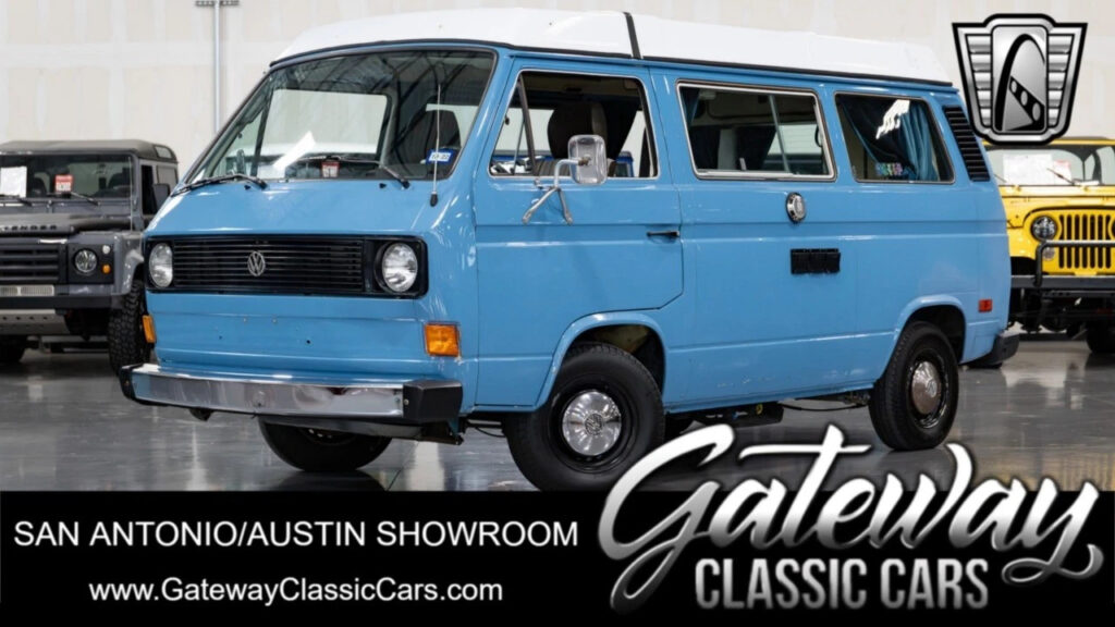 Blue 1982 Volkswagen Vanagon Flat 4 Speed Manual