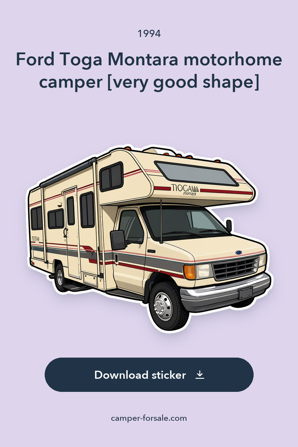 1994 Ford Toga Montara motorhome camper [very good shape] sticker preview