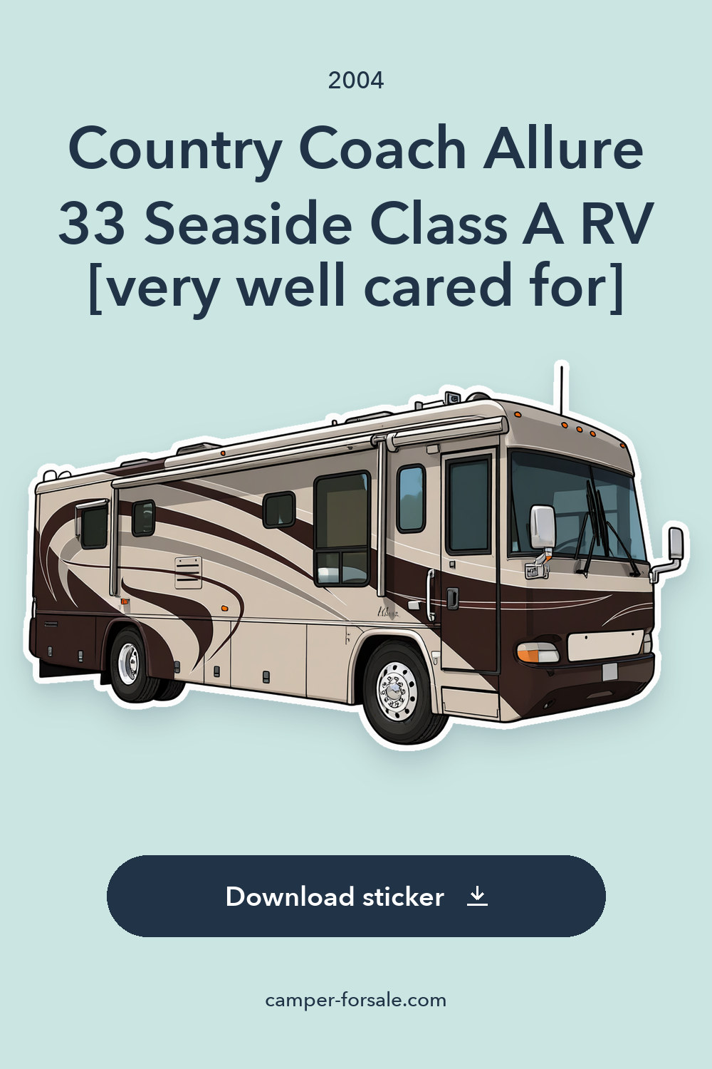 2004 Country Coach Allure 33 Seaside Class A RV [very well cared for] sticker preview