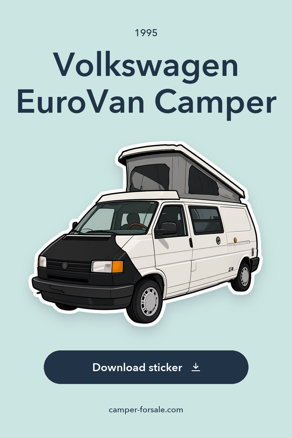 1995 Volkswagen EuroVan Camper sticker preview