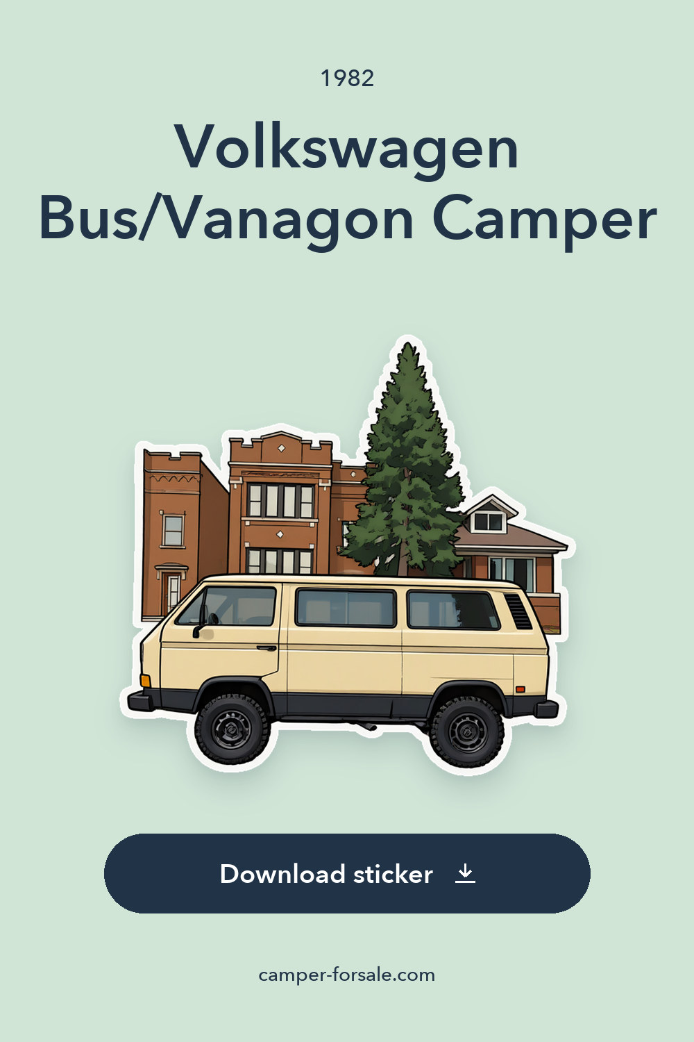 1982 Volkswagen Bus/Vanagon Camper sticker preview