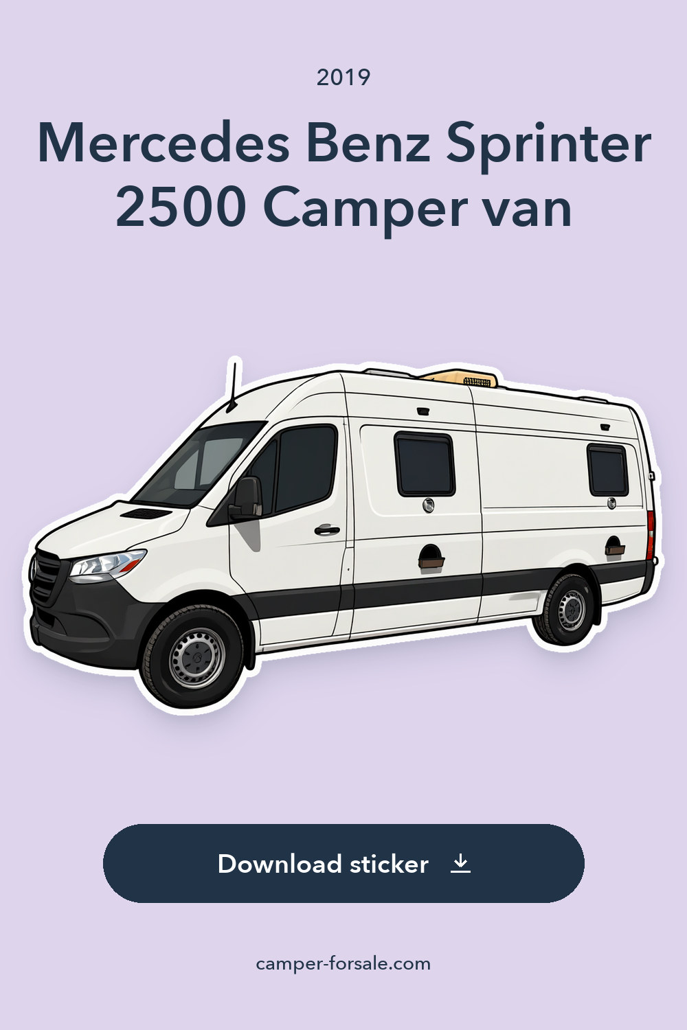 2019 Mercedes Benz Sprinter 2500 Camper van sticker preview