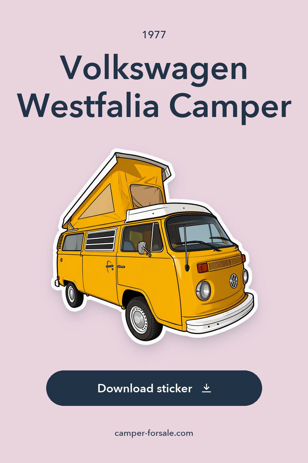 1977 Volkswagen Westfalia Camper sticker preview