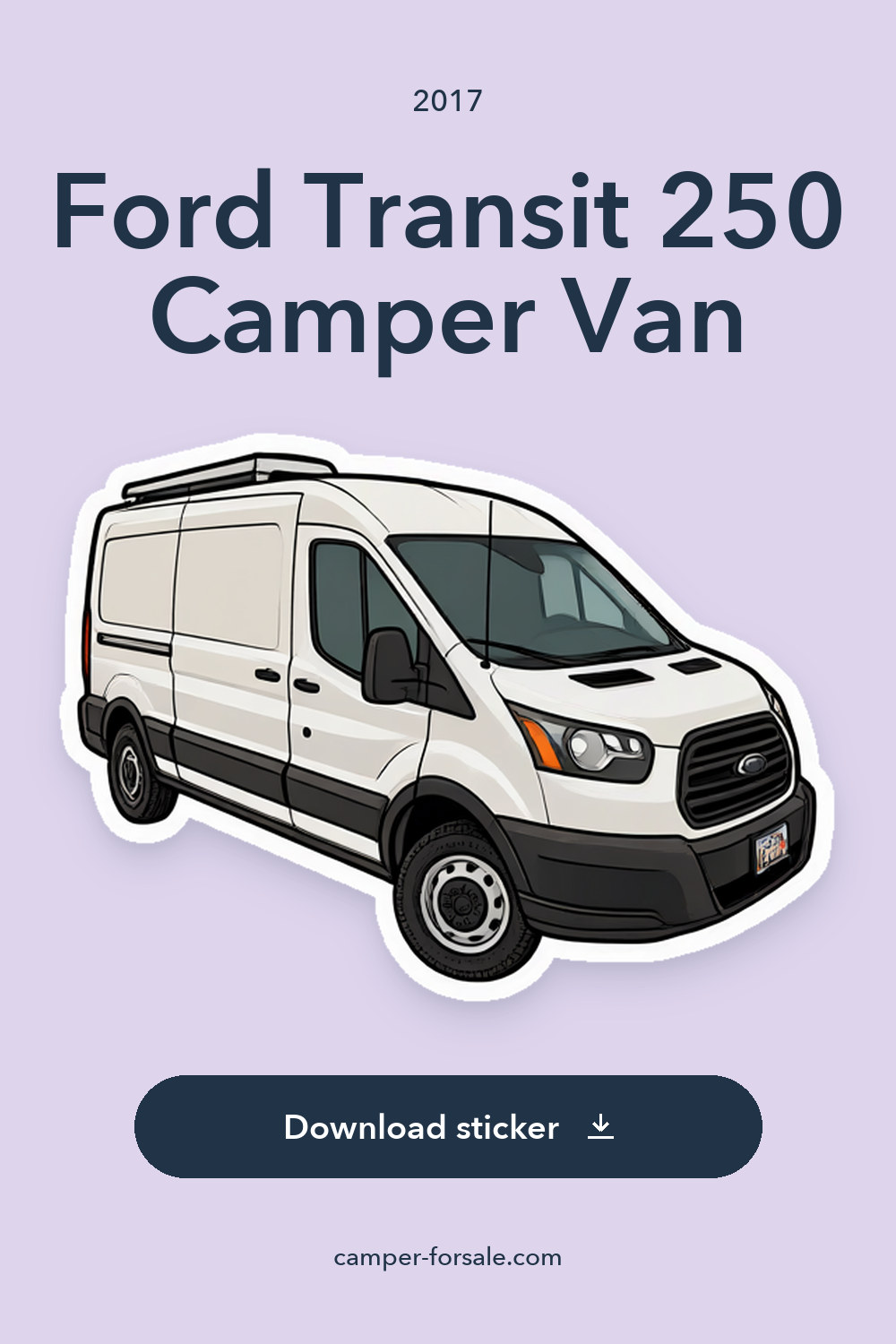 2017 Ford Transit 250 Camper Van sticker preview