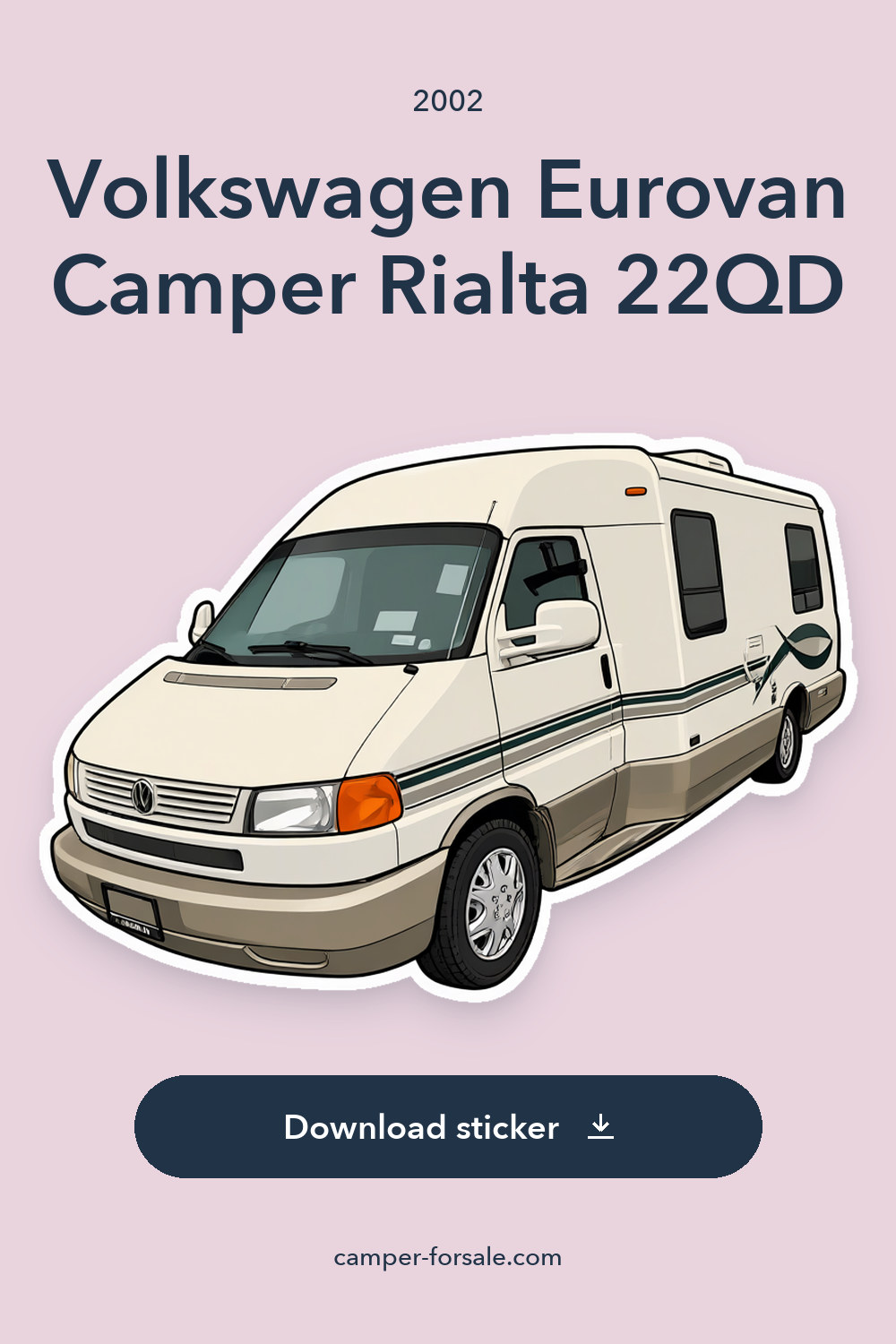 2002 Volkswagen Eurovan Camper Rialta 22QD sticker preview