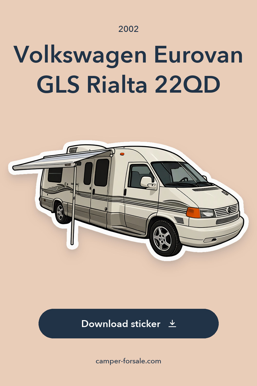 2002 Volkswagen Eurovan GLS Rialta 22QD sticker preview