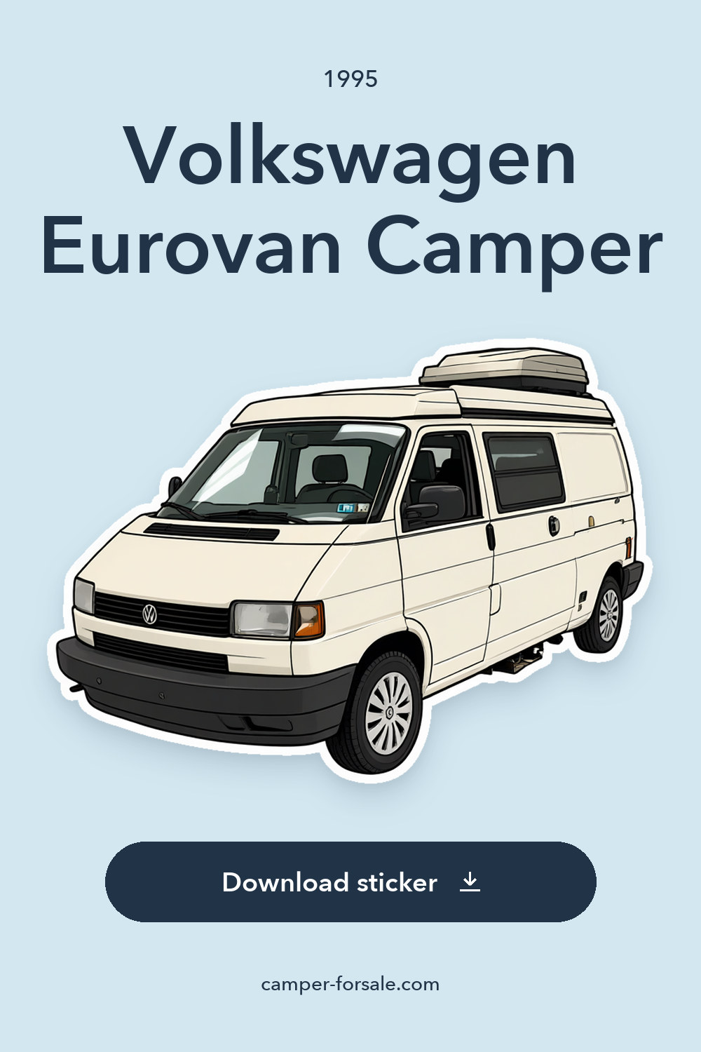 1995 Volkswagen Eurovan Camper sticker preview