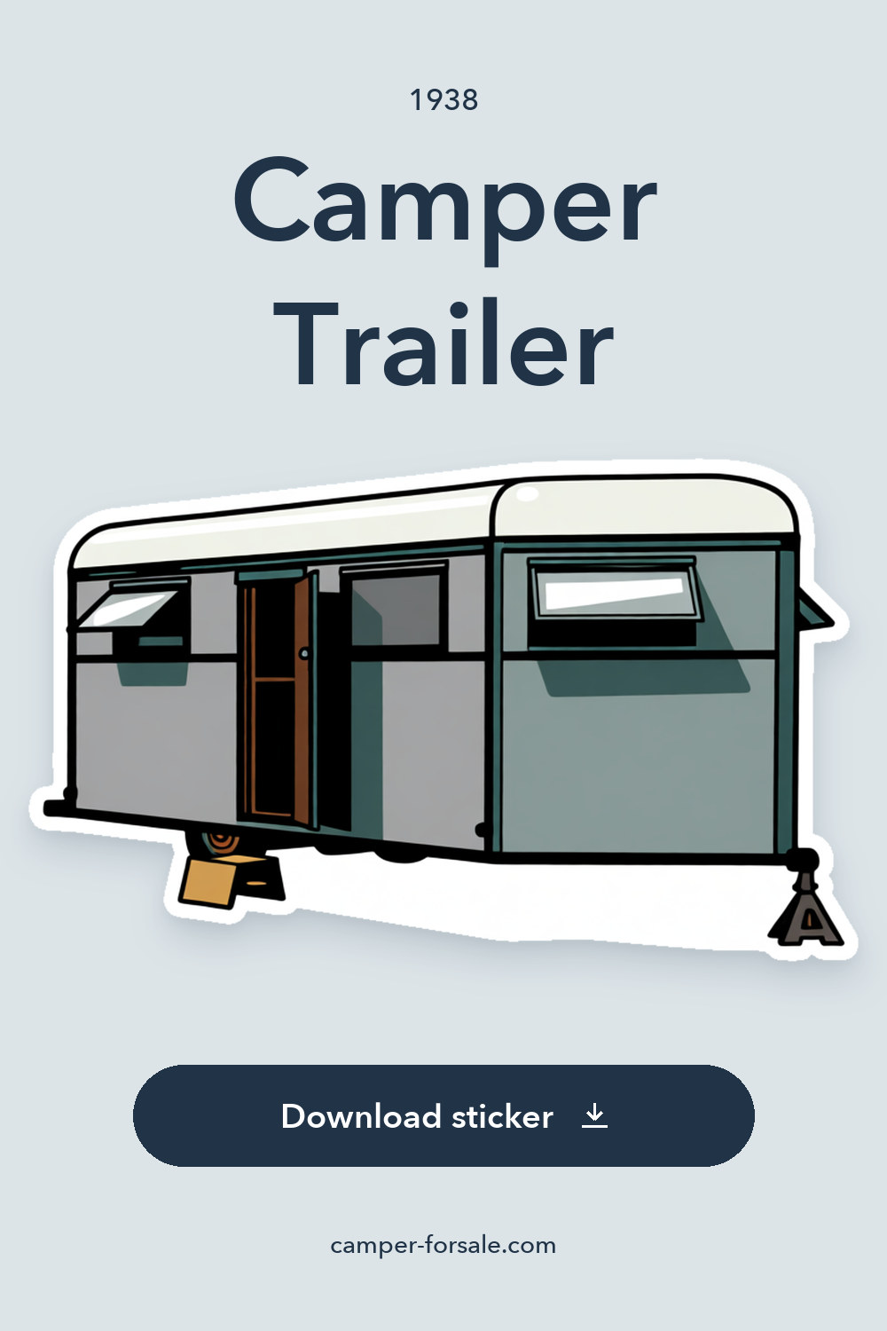 1938 Camper Trailer sticker preview