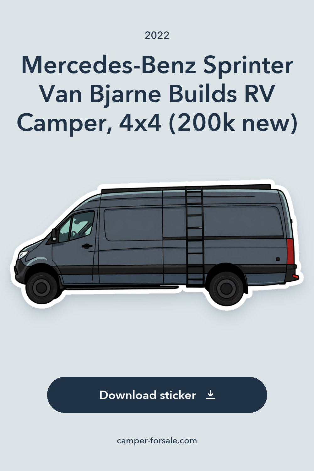2022 Mercedes-Benz Sprinter Van Bjarne Builds RV Camper, 4×4 (200k new) sticker preview